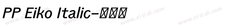 PP Eiko Italic字体转换
